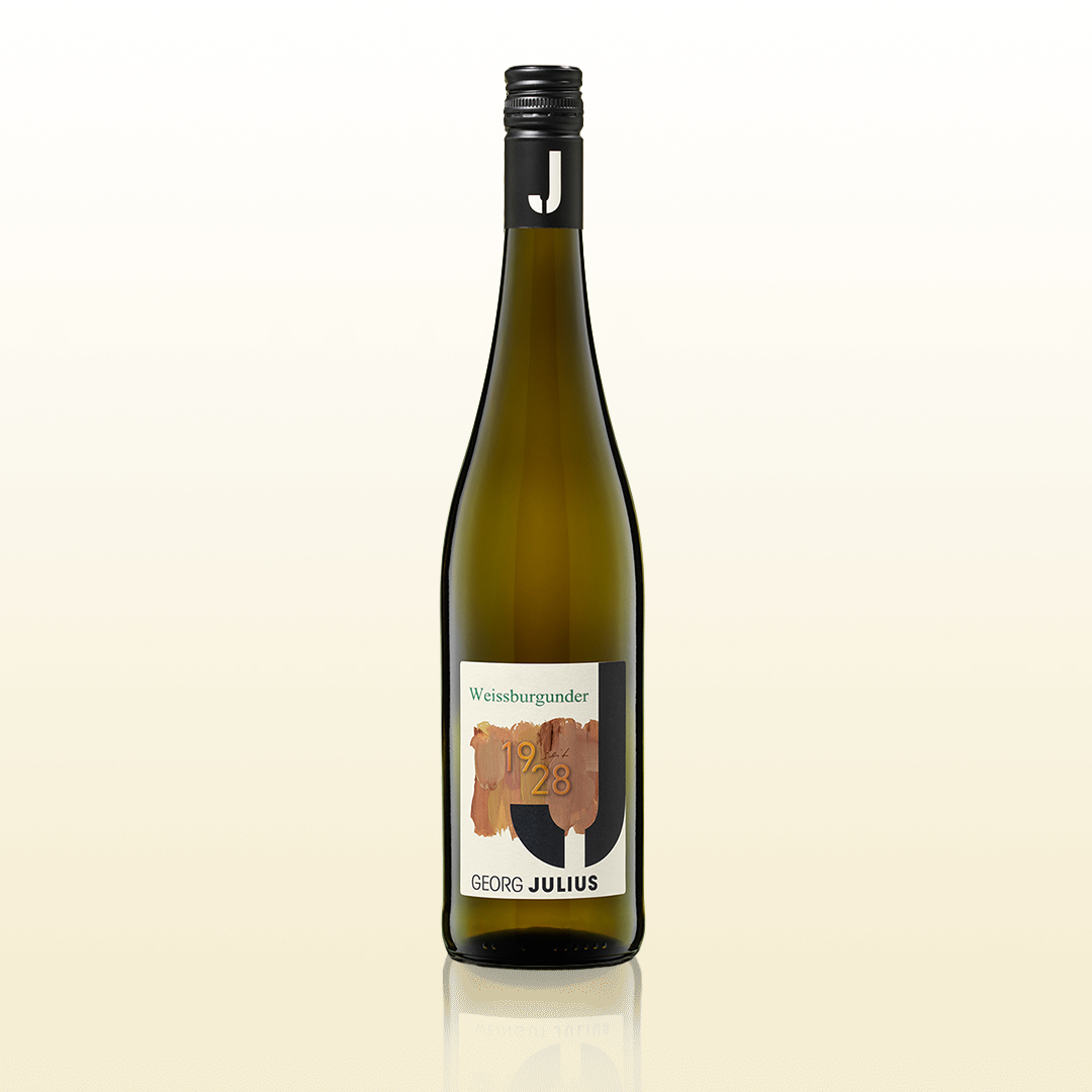 Weissburgunder mit frischer Eleganz und feiner Frucht. -Weingut Julius
